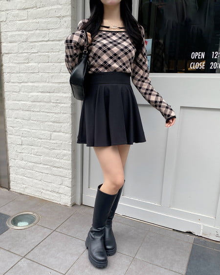 INGNI（イング） インヒール厚底ロングブーツ ｸﾛ