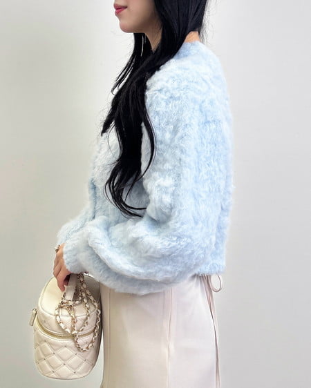 INGNI(イング) 2Wayシャギーニットカーディガン サックス