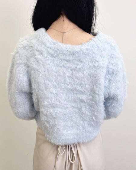 INGNI(イング) 2Wayシャギーニットカーディガン サックス