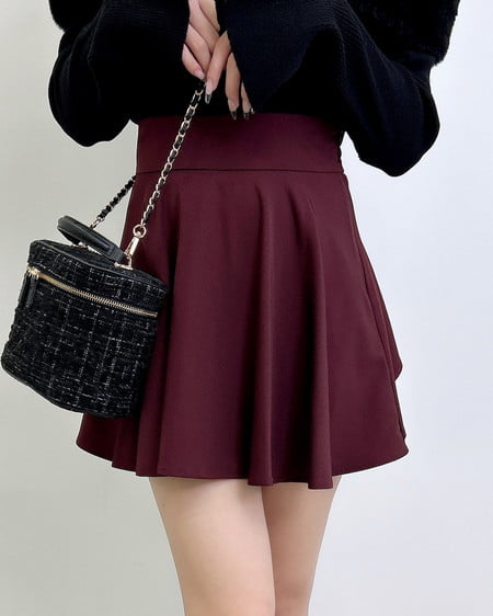 INGNI(イング) バックリボンフレアスカパン ボルドー