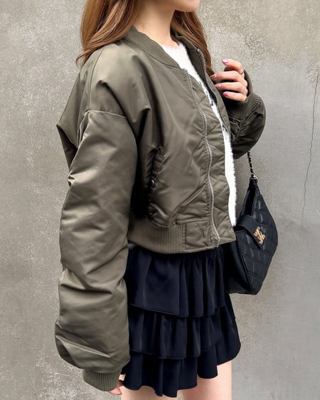 INGNI（イング） クロップド丈MA-1 ｶｰｷ