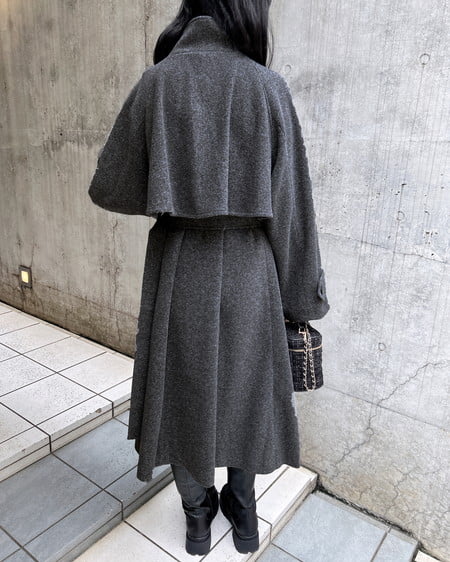 INGNI（イング） 2Wayカラーロングコート ｸﾞﾚｰ/ﾓｸ