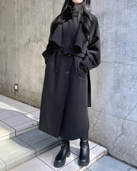 INGNI（イング） 2Wayカラーロングコート ｸﾛ