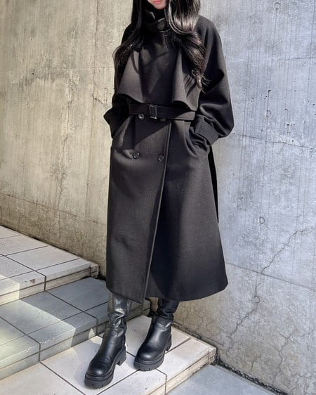 INGNI（イング） 2Wayカラーロングコート ｸﾛ