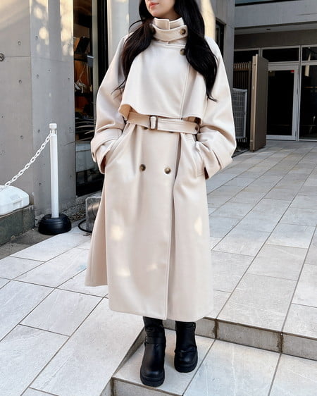 INGNI（イング） 2Wayカラーロングコート ｱｲﾎﾞﾘｰ