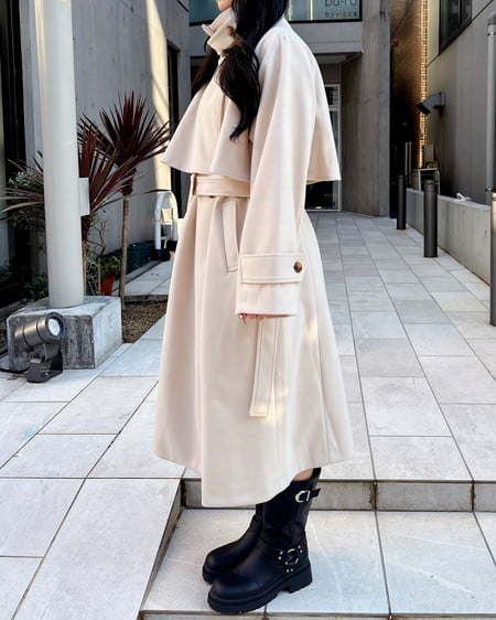 INGNI（イング） 2Wayカラーロングコート ｱｲﾎﾞﾘｰ