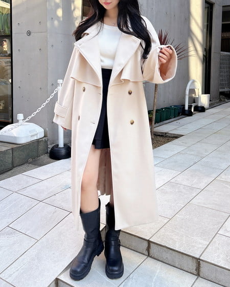 INGNI(イング)  フェイクファー襟Aラインコート