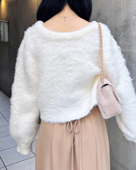 INGNI(イング) 2Wayシャギーニットカーディガン アイボリー