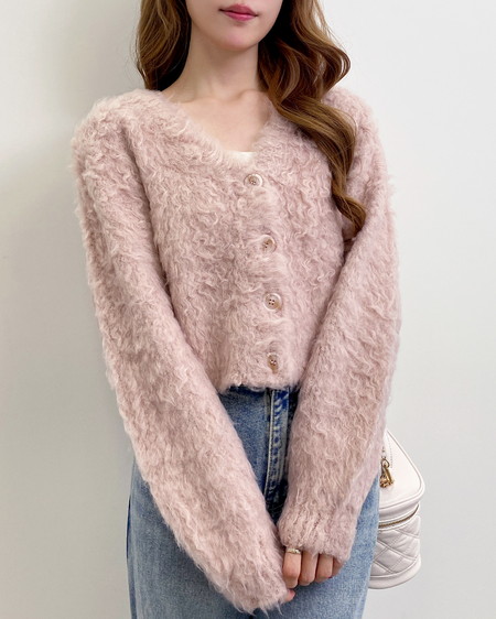 2Wayシャギーニットカーディガン