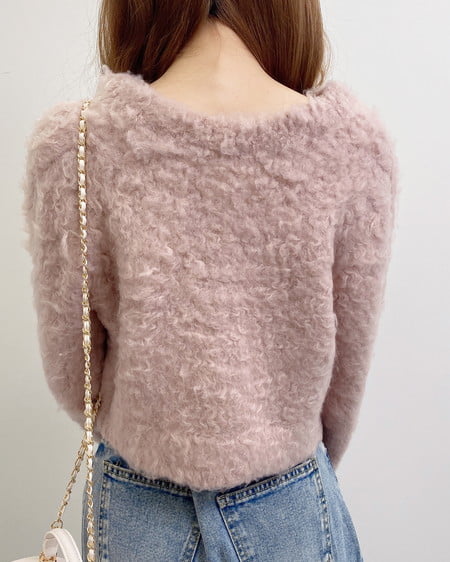 INGNI(イング) 2Wayシャギーニットカーディガン ピンク