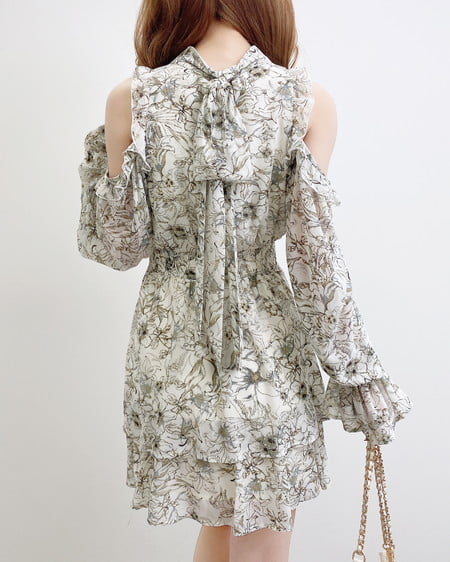 INGNI（イング） 2Wayリボン肩あき花柄ワンピース ｱｲﾎﾞﾘｰ