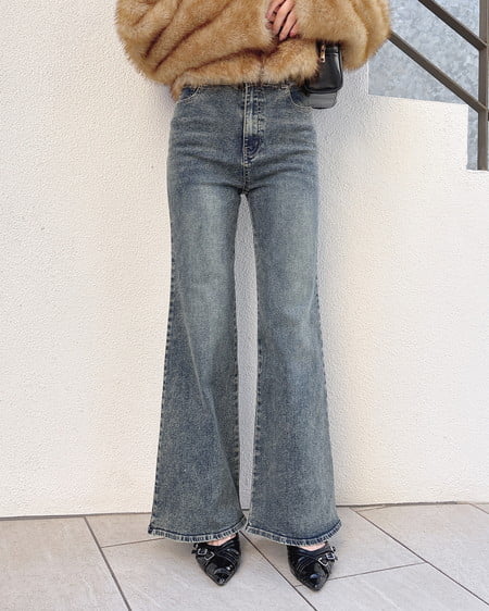 INGNI(イング) フレアデニムパンツ デニム/コン