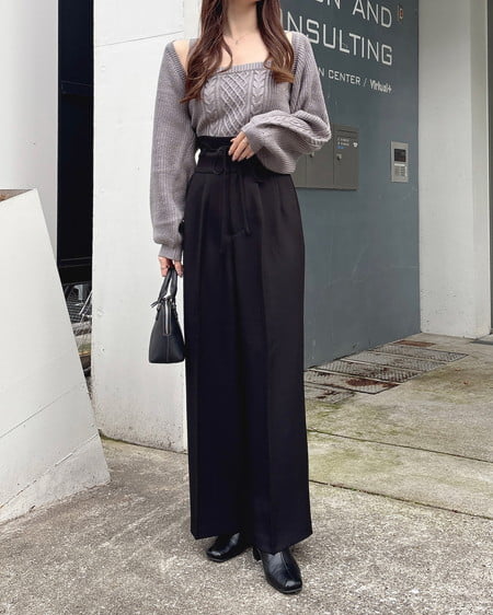 INGNI（イング） ケーブルボレロニットアンサンブル ｸﾞﾚｰ