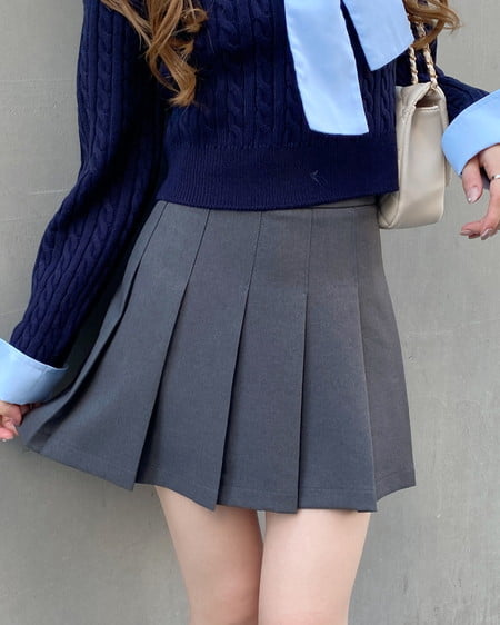 INGNI（イング） プリーツミニスカパン ｸﾞﾚｰ