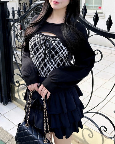 INGNI（イング） フリルミニスカパン ｸﾛ