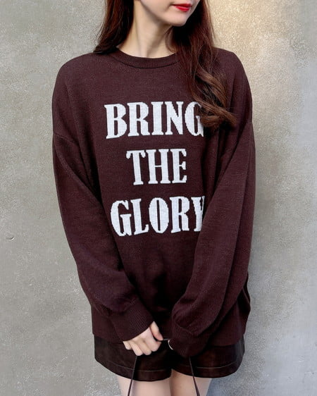 INGNI（イング） 3段ビッグロゴニット ﾌﾞﾗｳﾝ/ｵﾌﾎﾜｲﾄ