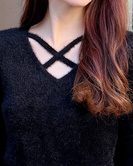 INGNI（イング） フェザークロスニット ｸﾛ