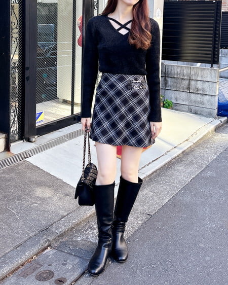 INGNI（イング） フェザークロスニット ｸﾛ