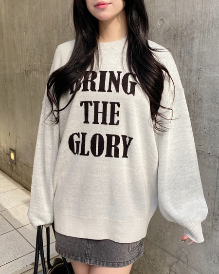 INGNI（イング） 3段ビッグロゴニット ｵﾌﾎﾜｲﾄ/ｸﾛ