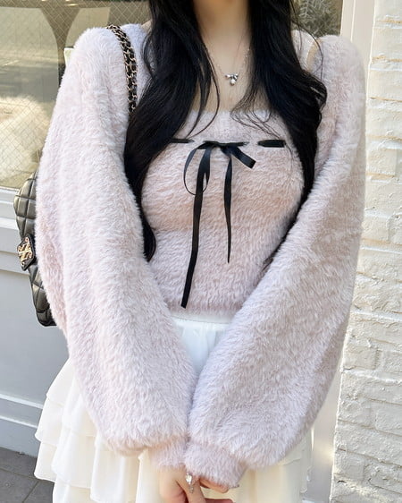 INGNI（イング） フェザーボレロニット＋ベアキャミセット ﾋﾟﾝｸ