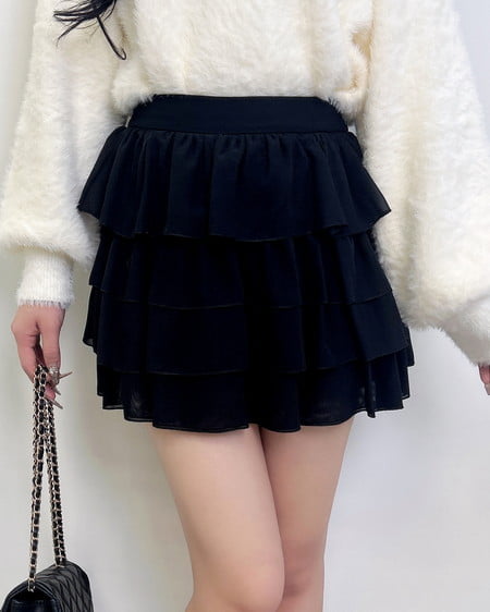 INGNI（イング） シアーフリルミニスカパン ｸﾛ