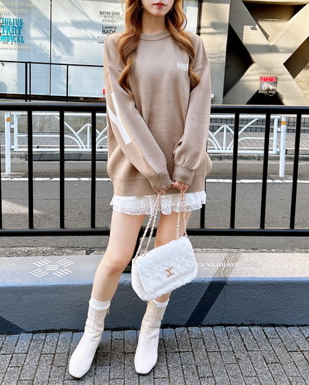 INGNI(イング) レースフリルミニスカパン オフホワイト