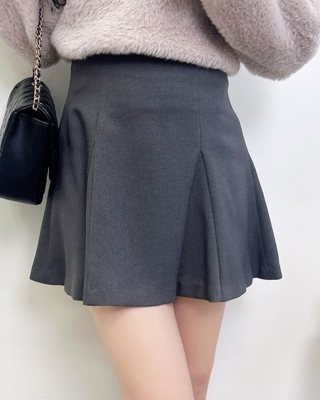 ハイウエストフレアミニスカパン