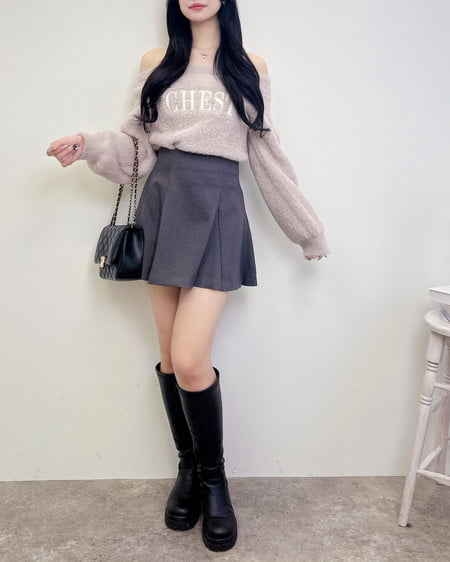 INGNI(イング) インヒール厚底ロングブーツ クロ