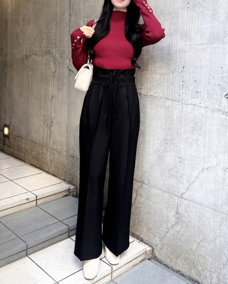 INGNI（イング） ボトル袖金ボタンニット ﾎﾞﾙﾄﾞｰ