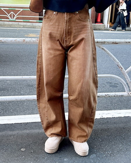 【12／2までの限定価格】【S～Mサイズ】デニムカーブパンツ