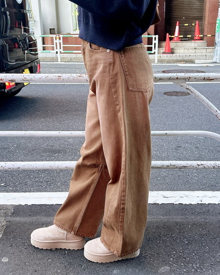 INGNI（イング） デニムカーブパンツ ﾌﾞﾗｳﾝ