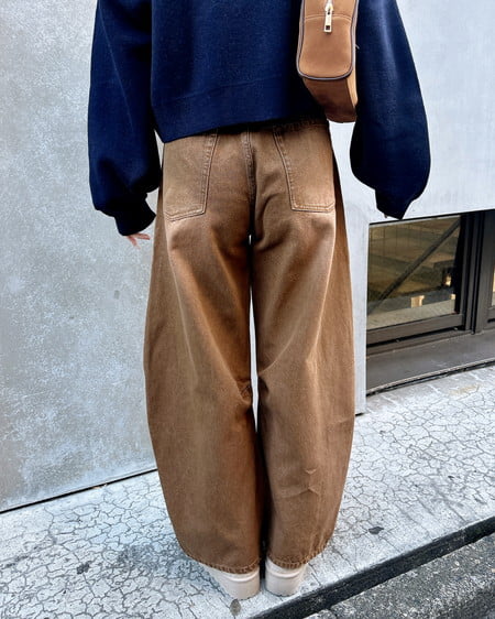 INGNI（イング） デニムカーブパンツ ﾌﾞﾗｳﾝ