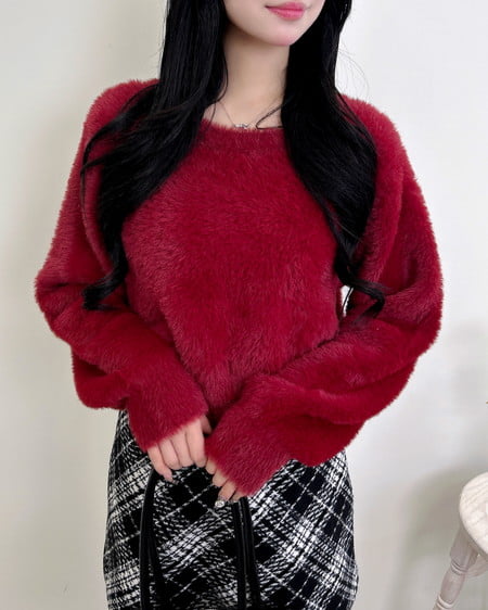 INGNI（イング） バックベロアリボンフェザーニット ﾎﾞﾙﾄﾞｰ/ｸﾛ