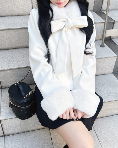 INGNI(イング)  マルチWayビッグリボンショート丈コート