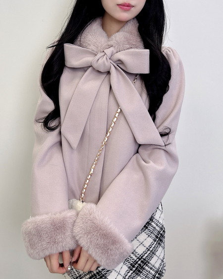 INGNI（イング） マルチWayビッグリボンショート丈コート ﾋﾟﾝｸ