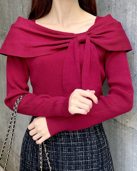 2wayオフショルニット