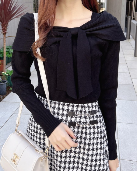 2wayオフショルニット