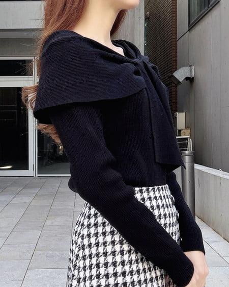 INGNI（イング） 2wayオフショルニット ｸﾛ