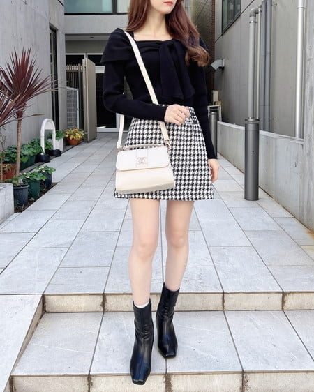 INGNI（イング） ビット付アソート柄タイトミニスカパン ﾁﾄﾞﾘ