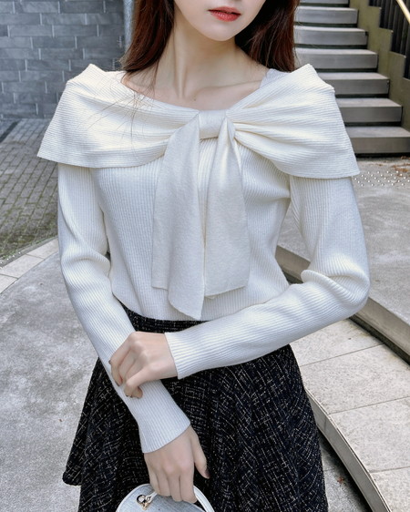 2wayオフショルニット