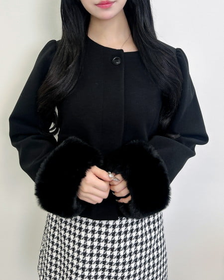 INGNI（イング） マルチWayビッグリボンショート丈コート ｸﾛ