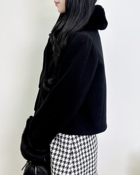 INGNI（イング） マルチWayビッグリボンショート丈コート ｸﾛ