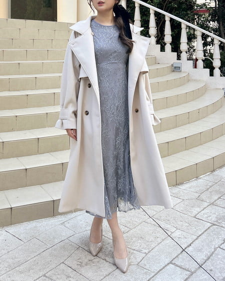 INGNI（イング） 2Wayカラーロングコート ｱｲﾎﾞﾘｰ