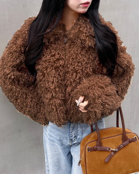 INGNI(イング) ステンカラープードルエコファーブルゾン モカ