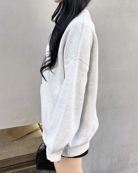 INGNI（イング） クロスロゴジャガードニット ｵﾌﾎﾜｲﾄ/ｸﾛ