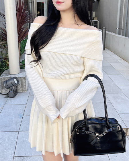 INGNI（イング） オフショルニットワンピース ｱｲﾎﾞﾘｰ