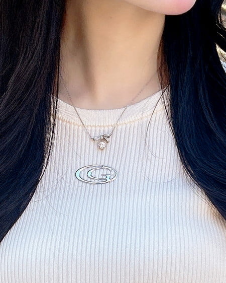 INGNI（イング） メタルプリントリブニット ｵﾌﾎﾜｲﾄ