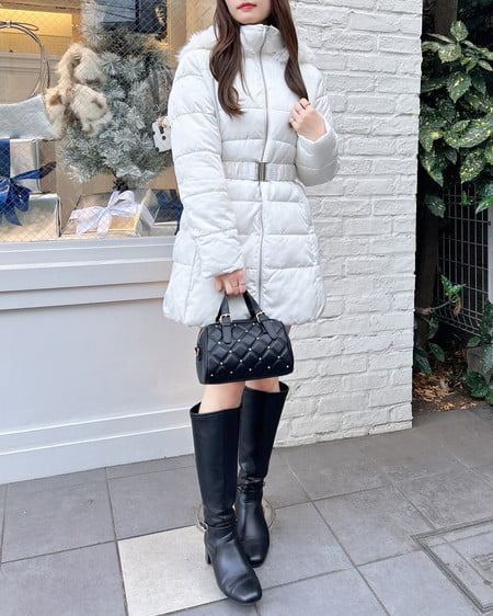 INGNI（イング） ビジューキルティングボストンバッグ ｸﾛ