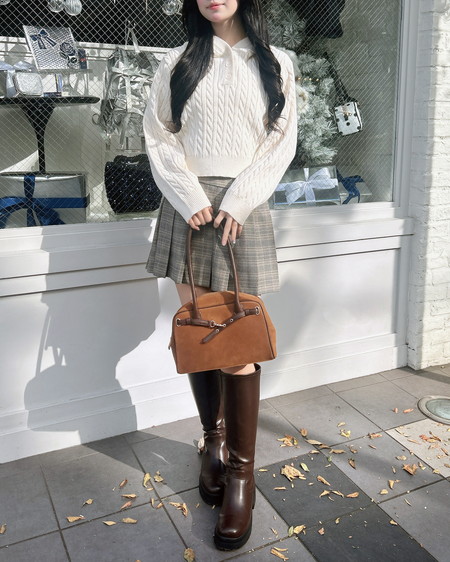 INGNI（イング） インヒール厚底ロングブーツ ﾀﾞｰｸﾌﾞﾗｳﾝ