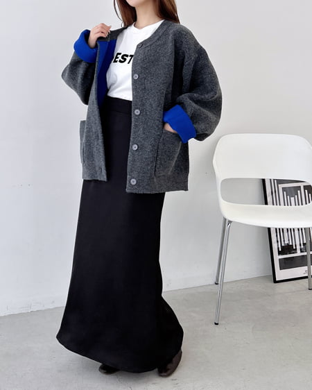 INGNI(イング) サテンマーメイドスカート クロ